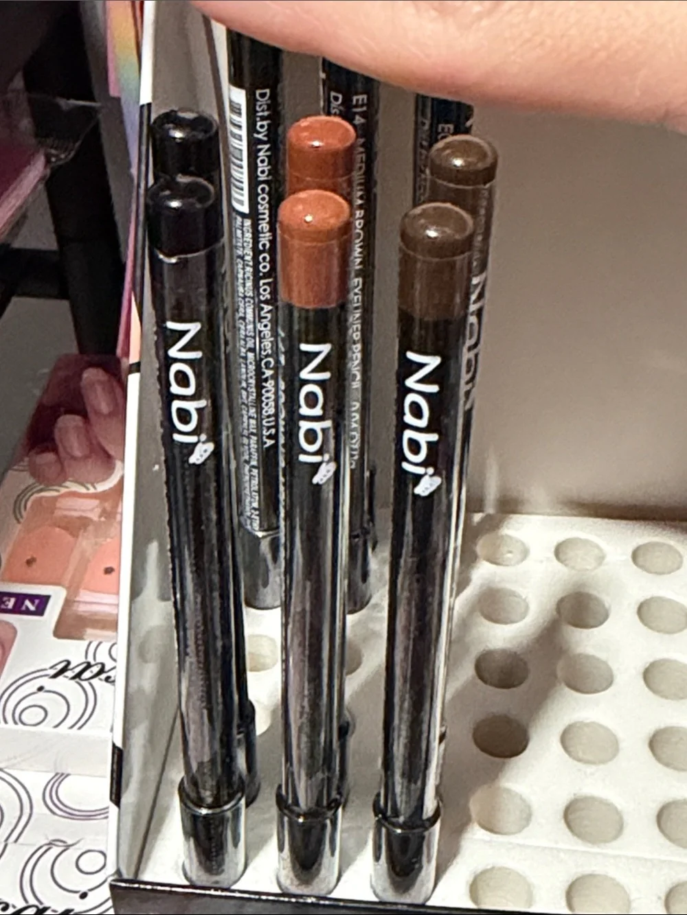 Set of 6 eye liners 2 of each color black, light brown and dark brown